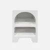 Set 2 comodini effetto legno bianco, 2 nicchie