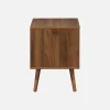 Set 2 comodini effetto legno noce, 2 cassetti