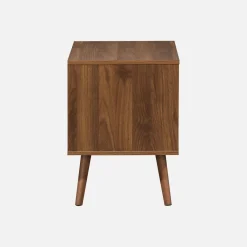 Set 2 comodini effetto legno noce, 2 cassetti