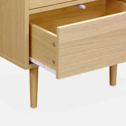 Set 2 comodini effetto legno naturale