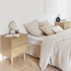 Set 2 comodini effetto legno naturale