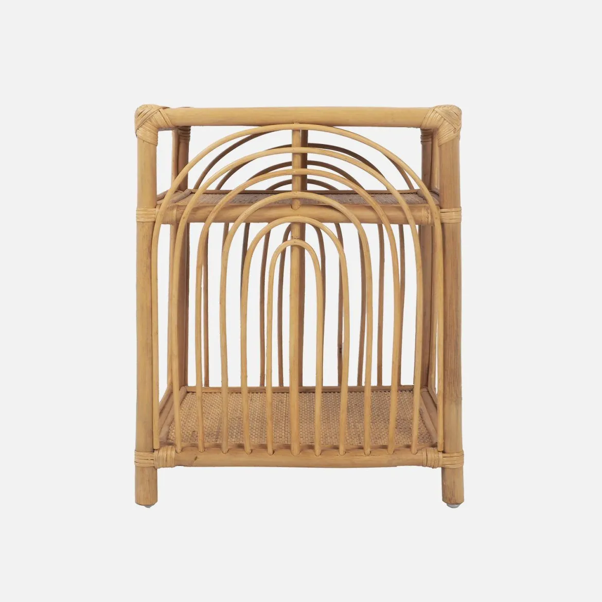 Set 2 comodini in rattan 1 vano portaoggetti