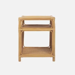 Set 2 comodini in rattan 1 vano portaoggetti