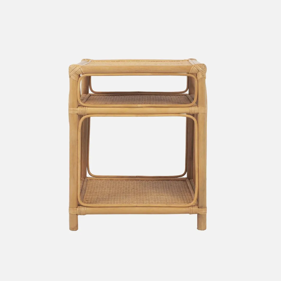 Set 2 comodini in rattan 1 vano portaoggetti