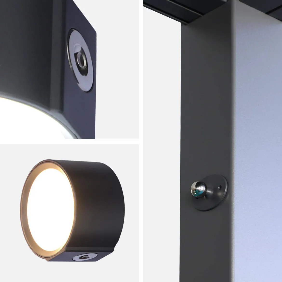 Set 2 lampade ricaricabili per pergola