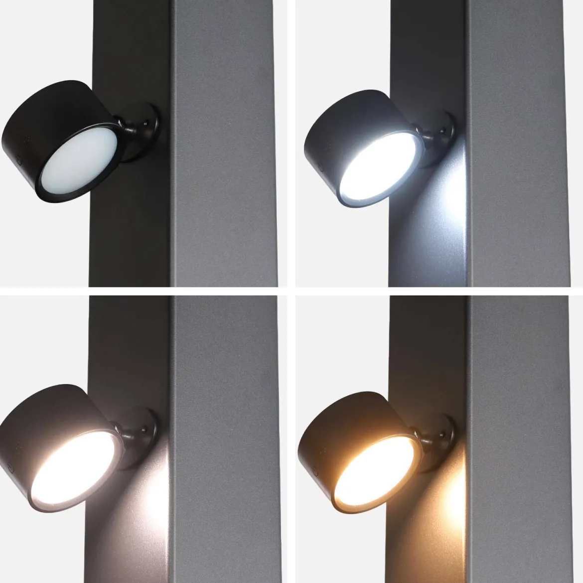 Set 2 lampade ricaricabili per pergola