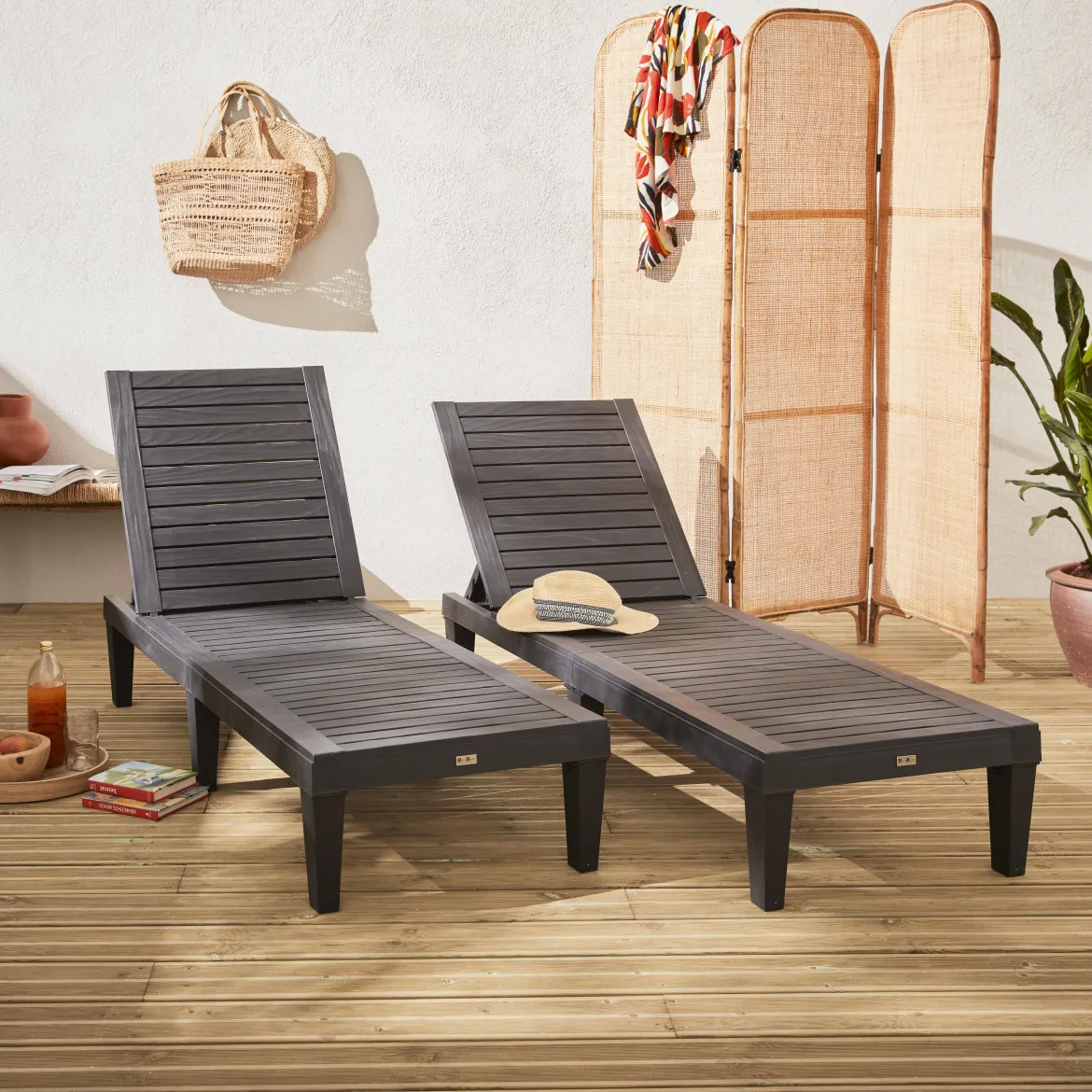 Set 2 lettini prendisole multiposizione