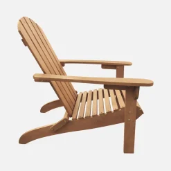 Set 2 poltrone da giardino in legno