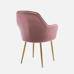 Set 2 poltrone in velluto con gambe in metallo