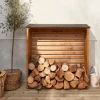 Set 2 portalegna in legno di abete