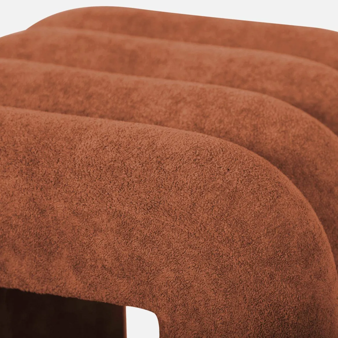 Set 2 pouf contemporanei in tessuto