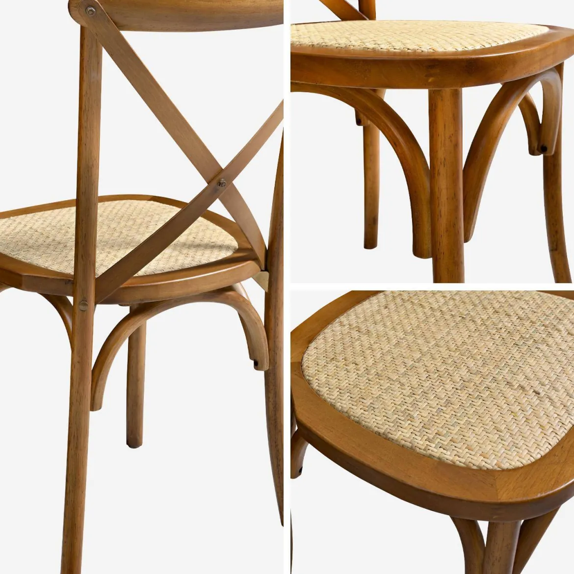 Set 2 sedie bistrò vintage in legno