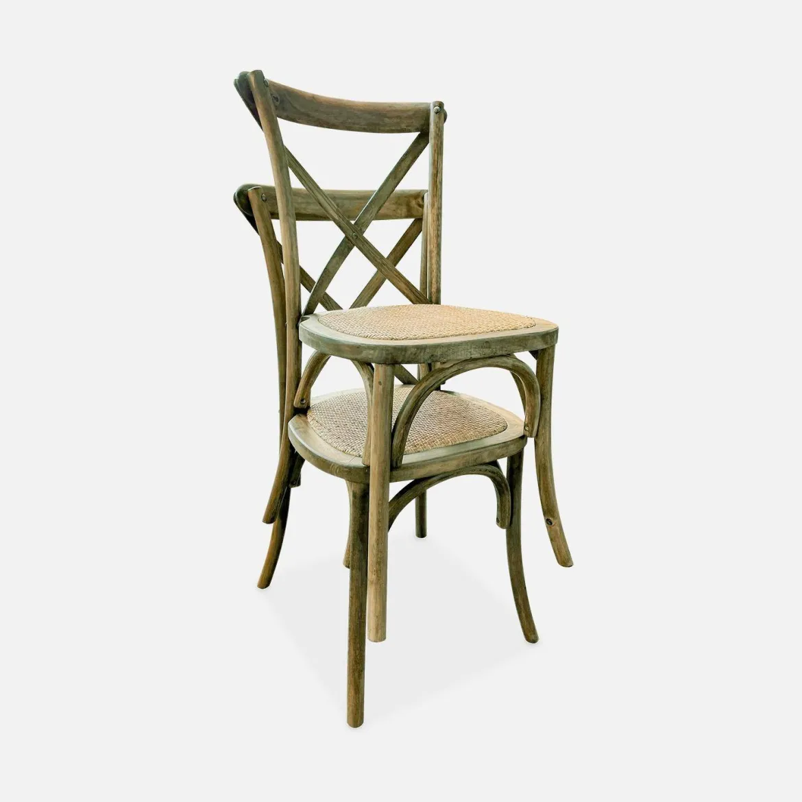 Set 4 sedie da bistrot vintage in legno