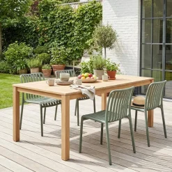 Set 4 sedie da giardino impilabili in plastica