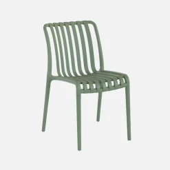 Set 4 sedie da giardino impilabili in plastica