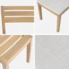 Set 4 sedie in legno di acacia, impilabili con cuscino