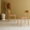 Set 2 sedie in legno e corda