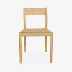 Set 2 sedie in legno e corda