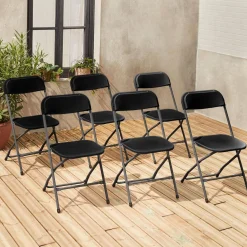 Set 6 sedie pieghevoli per eventi