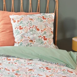 Set biancheria da letto cotone reversibile stampato autunno singola, 140cm