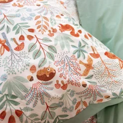 Set biancheria da letto cotone reversibile stampato autunno singola, 140cm