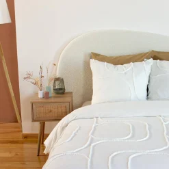Set biancheria da letto di cotone bianco, 2 posti