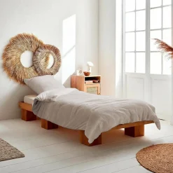 Set biancheria da letto di cotone color ciottolo
