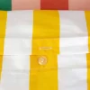 Set biancheria da letto in cotone a righe multicolori, 2 posti