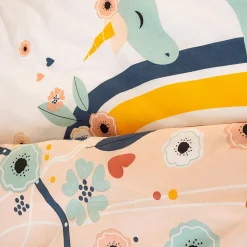 Set biancheria da letto in cotone reversibile con fantasia, 1 posto