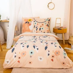 Set biancheria da letto in cotone reversibile con fantasia, 1 posto