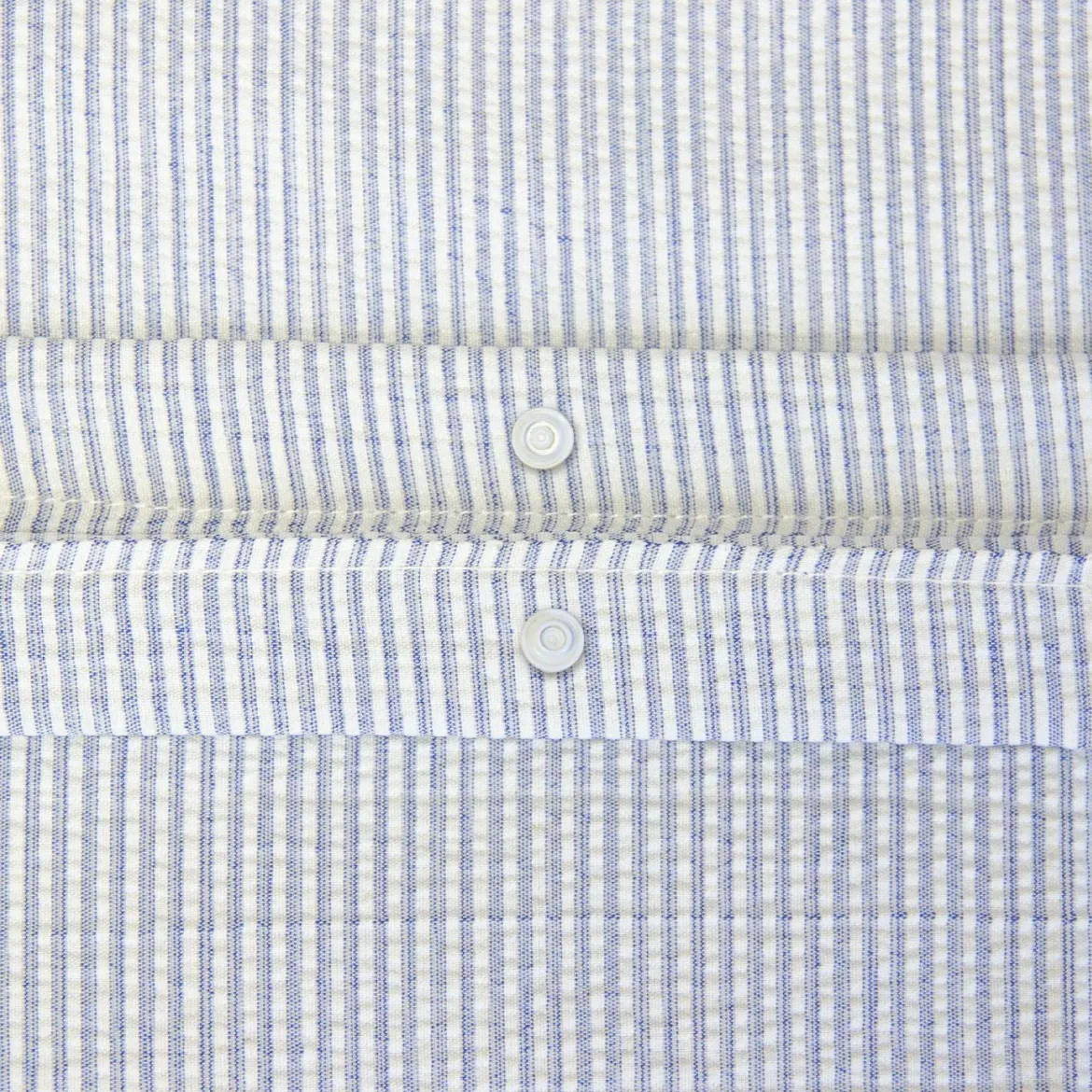 Set biancheria da letto in microfibra a righe blu, 2 posti