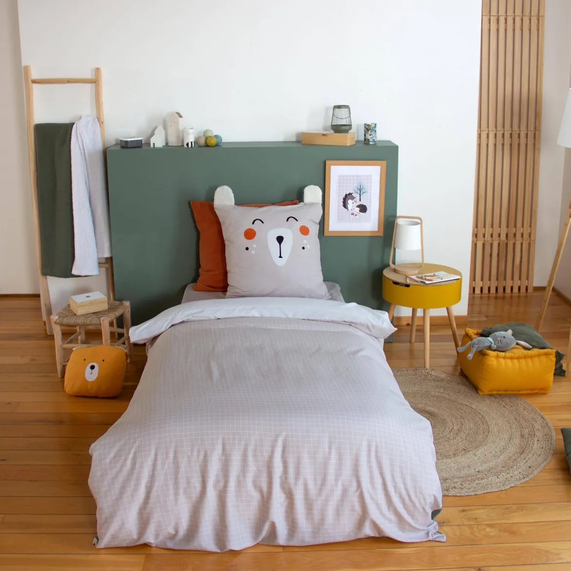 Set biancheria da letto in microfibra reversibile stampato foresta d'autunno, 140cm