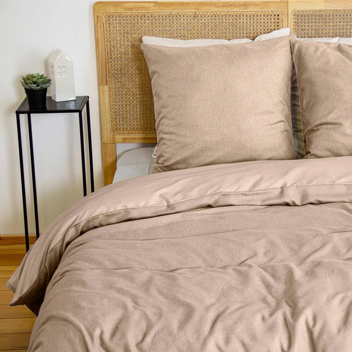 Set biancheria da letto reversibile con motivo a spina di pesce, 2 posti