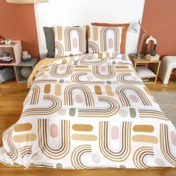 Set biancheria da letto reversibile arancione