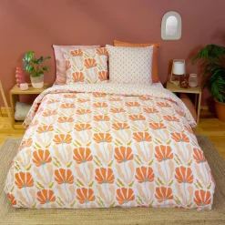 Set biancheria da letto reversibile con stampa floreale, 2 posti