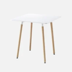 Set da pranzo composto da tavolo quadrato e 2 sedie, 70cm