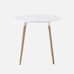 Set da pranzo tondo e 2 sedie, 80cm