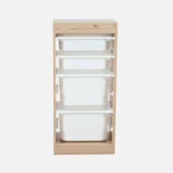 Set di 2 mobili per bambini con 4 contenitori