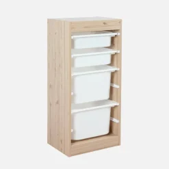 Set di 2 mobili per bambini con 4 contenitori