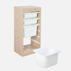 Set di 2 mobili per bambini con 4 contenitori