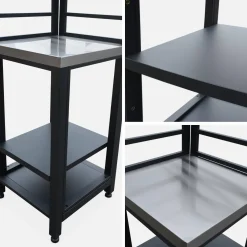 Set di 7 moduli da cucina con barbecue + copertura
