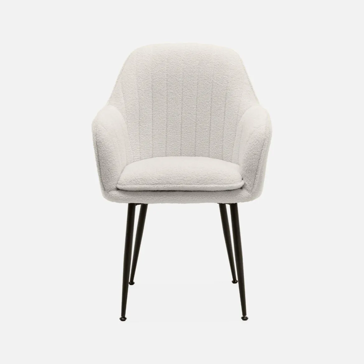 Set di 4 poltrone riccia con gambe in metallo