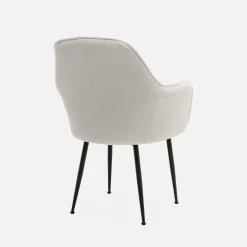 Set di 4 poltrone riccia con gambe in metallo