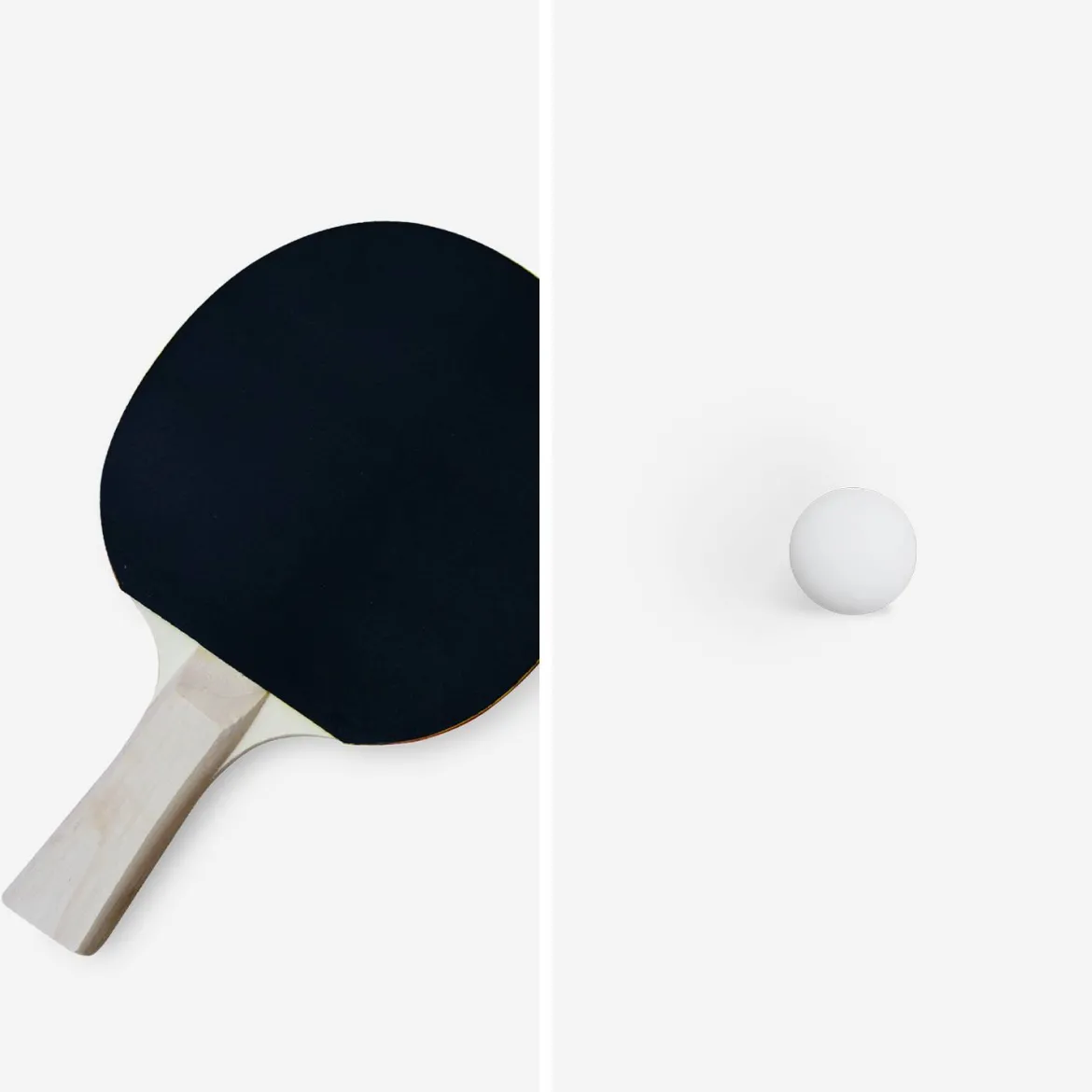 Set di 2 racchette e 3 palline per tavolo da ping-pong
