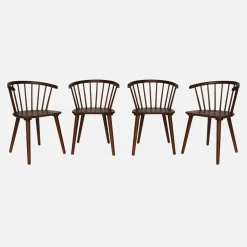 Set di 4 sedie in legno
