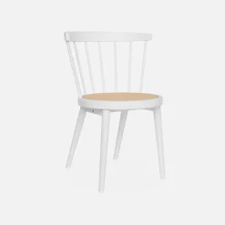 Set di 4 sedie in legno e paglia