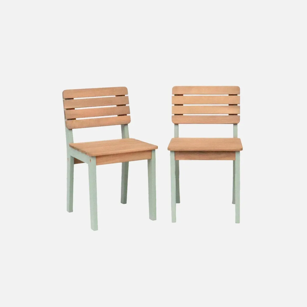 Set di 2 sedie in legno per bambini, da interno/esterno