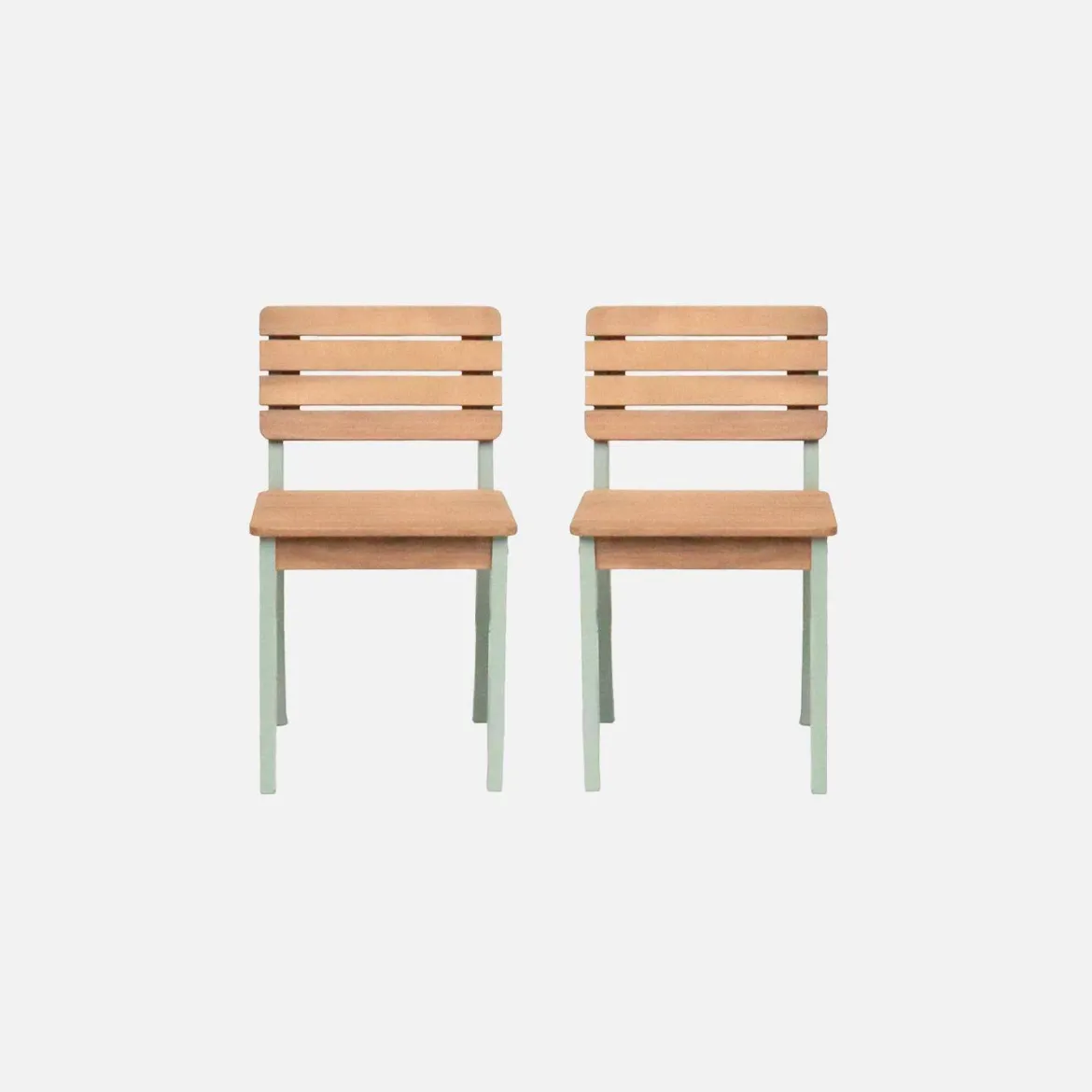Set di 2 sedie in legno per bambini, da interno/esterno