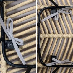 Set di 2 sgabelli da bar in metallo e rattan, 67cm