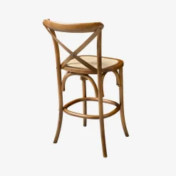 Set di 2 sgabello da bar bistrot vintage legno